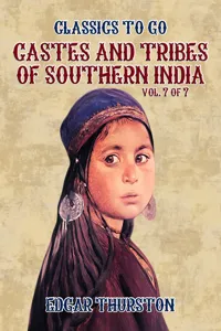 Castes and Tribes of Southern India. Vol. 7 of 7_cover