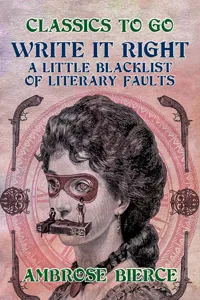 Write It Right, A Little Blacklist of Literary Faults_cover