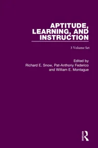 Aptitude, Learning and Instruction_cover