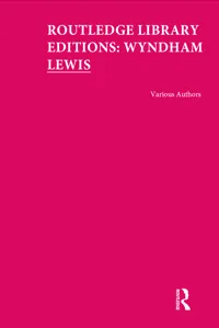 Routledge Library Editions: Wyndham Lewis_cover