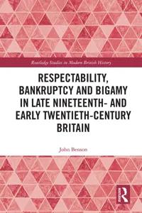 Respectability, Bankruptcy and Bigamy in Late Nineteenth- and Early Twentieth-Century Britain_cover