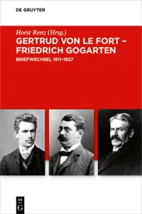 Gertrud von le Fort – Friedrich Gogarten_cover