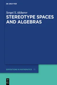 Stereotype Spaces and Algebras_cover