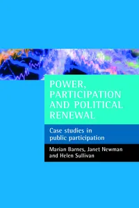 Power, participation and political renewal_cover