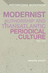 Modernist Authorship and Transatlantic Periodical Culture_cover