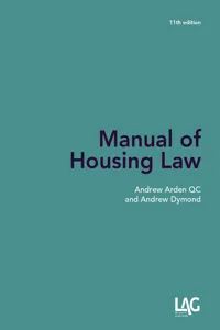 Manual Of Housing Law_cover