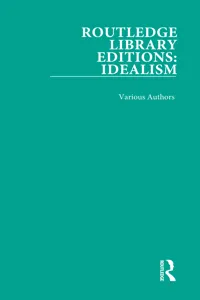 Routledge Library Editions: Idealism_cover