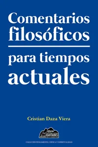 Comentarios filosóficos para tiempos actuales_cover