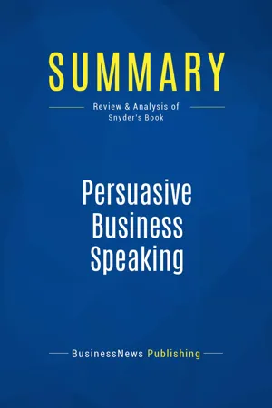 Summary: Persuasive Business Speaking