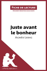 Juste avant le bonheur d'Agnès Ledig_cover