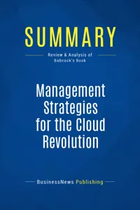 Summary: Management Strategies for the Cloud Revolution_cover