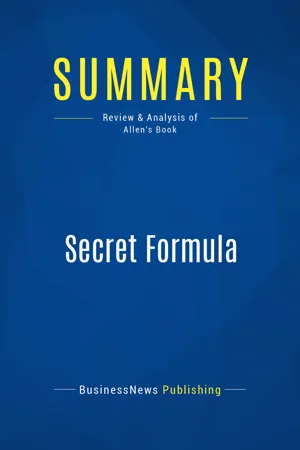 Summary: Secret Formula