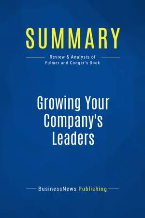 Summary: Growing Your Company's Leaders