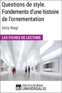 Questions de style. Fondements d'une histoire de l'ornementation d'Aloïs Riegl_cover