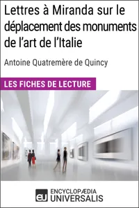 Lettres à Miranda sur le déplacement des monuments de l'art de l'Italie de Quatremère de Quincy_cover