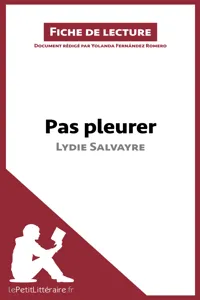 Pas pleurer de Lydie Salvayre_cover