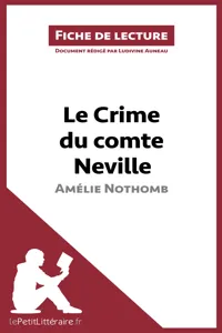 Le Crime du comte Neville d'Amélie Nothomb_cover