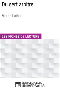 Du serf arbitre de Martin Luther_cover