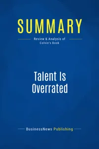 Summary: Talent Is Overrated_cover