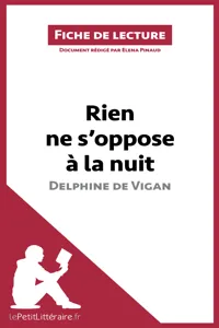 Rien ne s'oppose à la nuit de Delphine de Vigan_cover