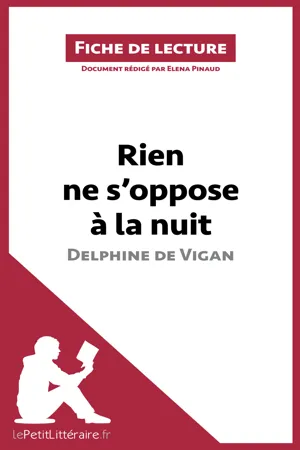 Rien ne s'oppose à la nuit de Delphine de Vigan (Fiche de lecture)