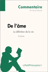 De l'âme d'Aristote - La définition de la vie_cover