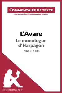 L'Avare de Molière - Le monologue d'Harpagon_cover