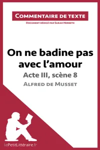 On ne badine pas avec l'amour de Musset - Acte III, scène 8_cover