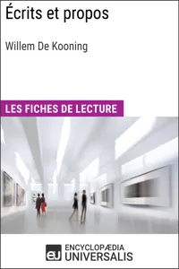 Écrits et propos de Willem De Kooning_cover