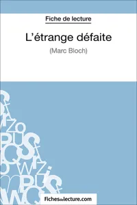 L'étrange défaite_cover