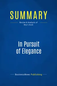 Summary: In Pursuit of Elegance_cover