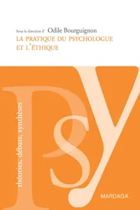 La pratique du psychologue et l'éthique_cover