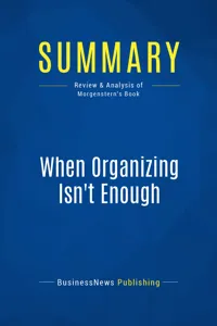 Summary: When Organizing Isn't Enough_cover