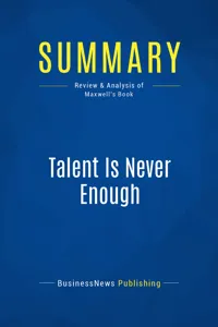 Summary: Talent Is Never Enough_cover