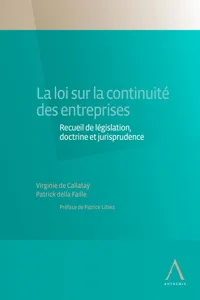 La loi sur la continuité des entreprises_cover