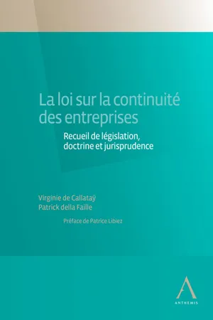 La loi sur la continuité des entreprises