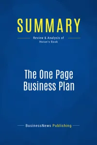 Summary: The One Page Business Plan_cover
