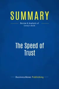 Summary: The Speed of Trust_cover