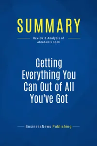 Summary: Getting Everything You Can Out of All You've Got_cover