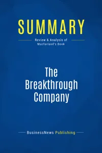 Summary: The Breakthrough Company_cover