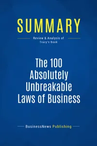 Summary: The 100 Absolutely Unbreakable Laws of Business Success_cover