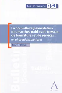 La nouvelle réglementation des marchés publics de travaux, de fournitures et de services_cover