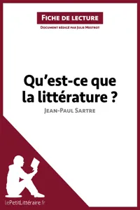 Qu'est-ce que la littérature? de Jean-Paul Sartre_cover