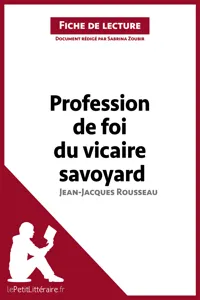 Profession de foi du vicaire savoyard de Jean-Jacques Rousseau_cover