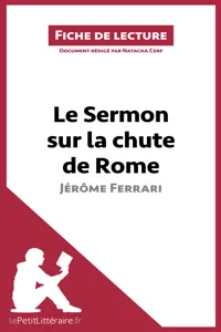 Le Sermon sur la chute de Rome de Jérôme Ferrari_cover