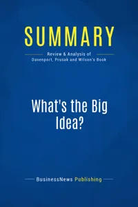 Summary: What's the Big Idea?_cover