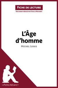 L'Âge d'homme de Michel Leiris_cover