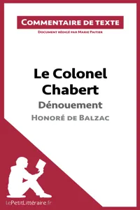 Le Colonel Chabert de Balzac - Dénouement_cover