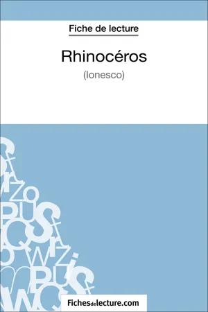 Rhinocéros d'Ionesco (Fiche de lecture)