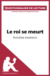 Le roi se meurt d'Eugène Ionesco_cover